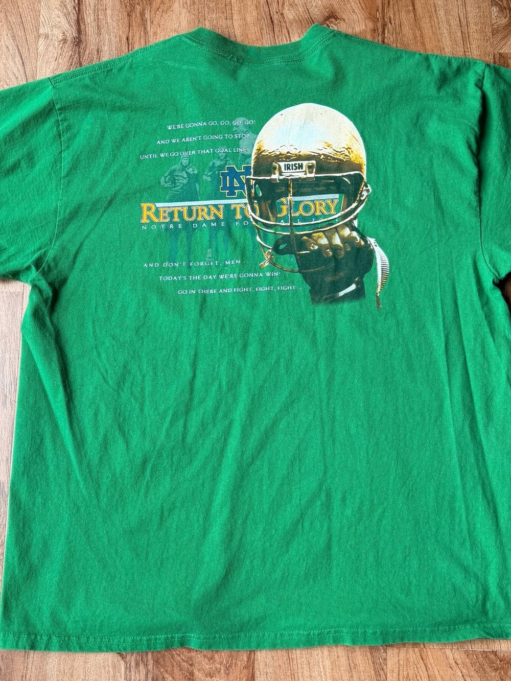 Notre Dame Green 'Return to Glory' Football Graphic Tee